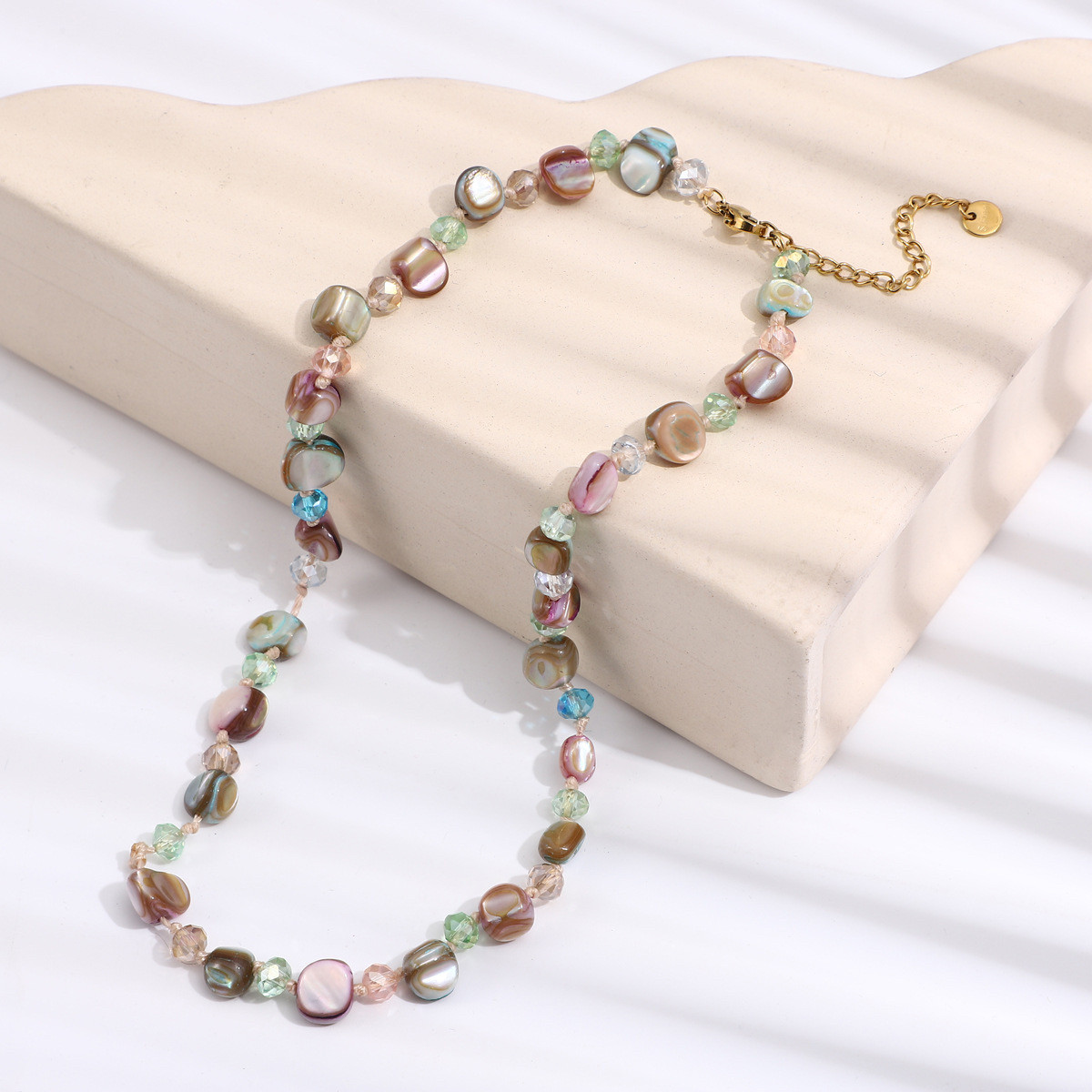 【恩佳n】彩色贝壳串珠项链多巴胺项链