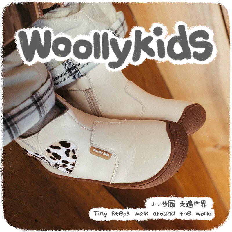 woollykids儿童真皮马丁靴