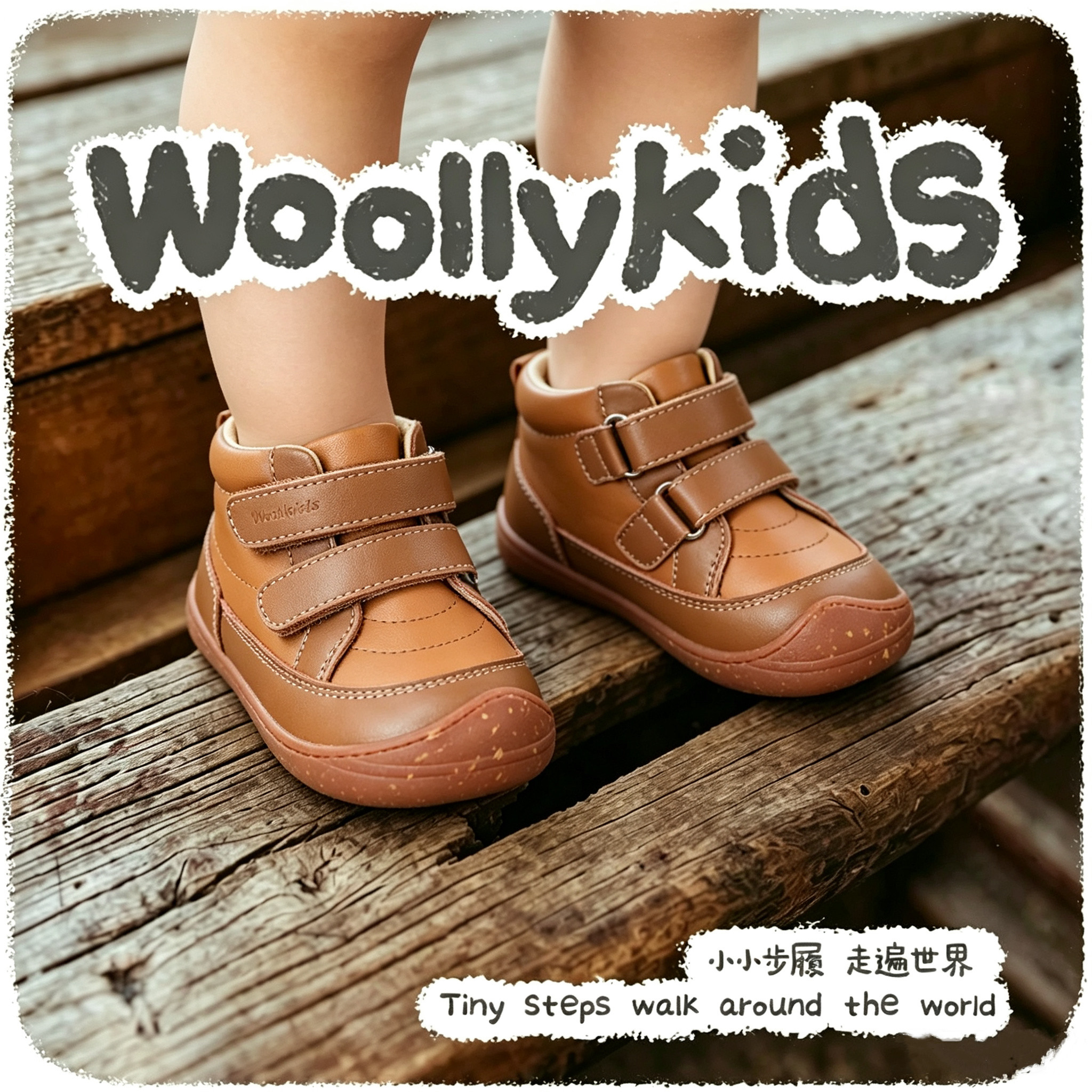 woollykids儿童真皮学步高邦皮鞋