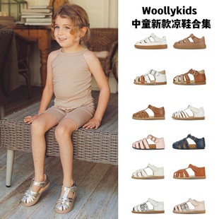 Woollykids小羊沃利新款中童真皮凉鞋男女宝夏季舒适透气皮鞋合集