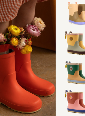 荷兰Sticky lemon儿童橡胶雨鞋男女宝短筒防滑雨靴 不下雨也可穿