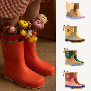 荷兰Sticky lemon儿童橡胶雨鞋男女宝短筒防滑雨靴 不下雨也可穿