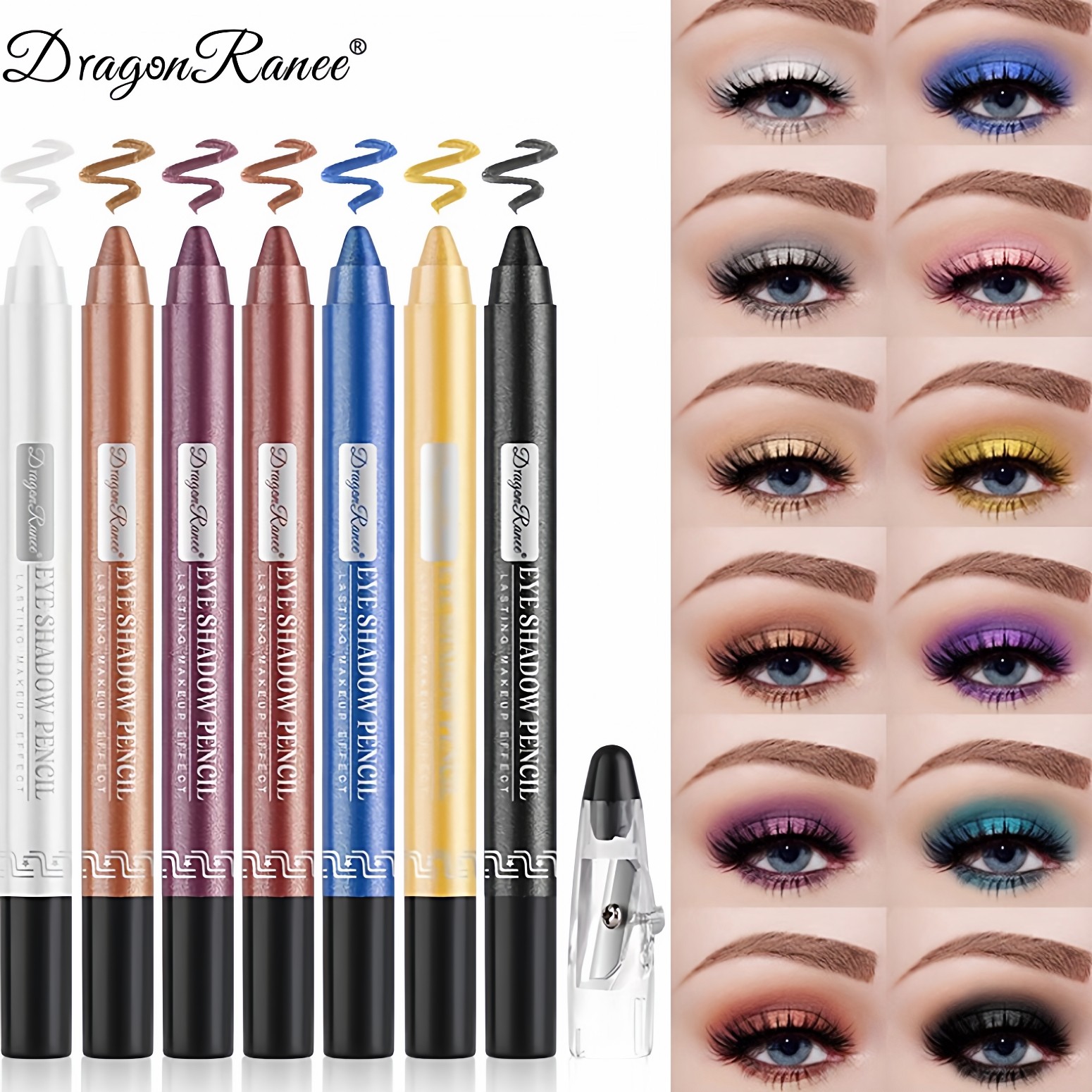 眼影眼线笔眼影棒卧蚕笔珠光眼影笔蓝紫绿青酒红金色白色舞台彩妆,彩妆/香水/美妆工具,眼线,淘宝优惠券,粉丝福利购,淘宝优惠卷