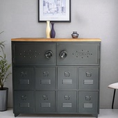 工业风铁艺餐边柜斗柜美式 茶水柜储物柜餐厅备餐台酒柜收纳柜