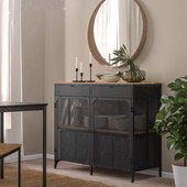 镂空置物柜简约现代储物柜 美式 工业风铁艺餐边柜 玄关柜收纳碗柜