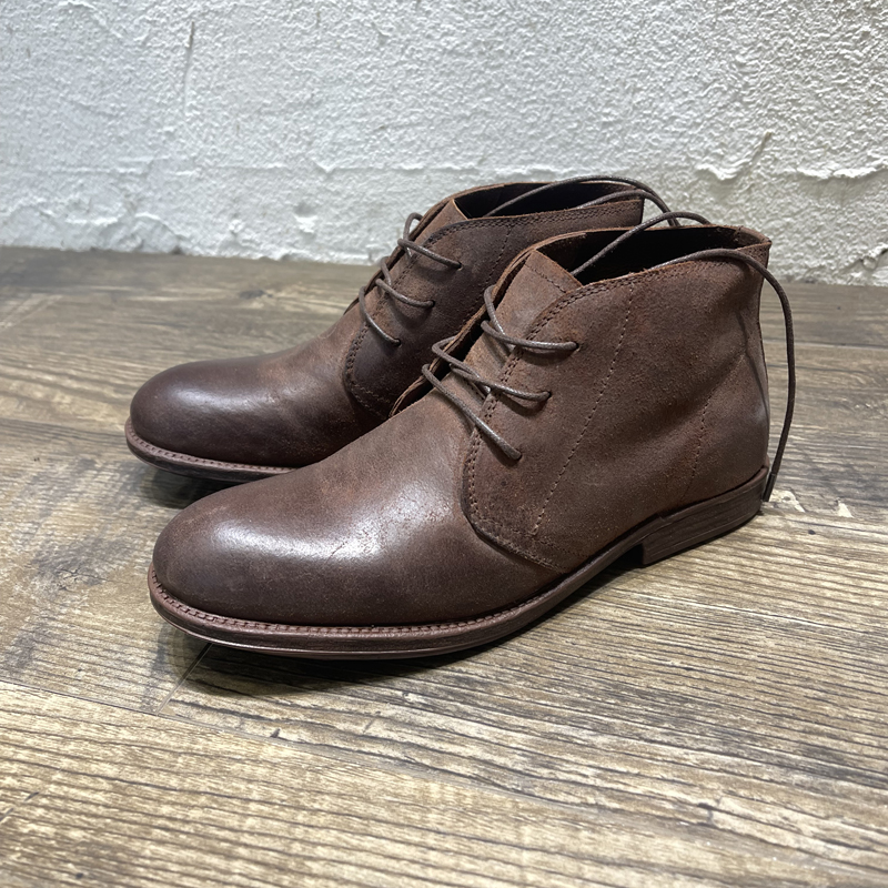 小雀棉麻高品质款自留推荐春秋高级感复古做旧系带马皮靴有型短靴