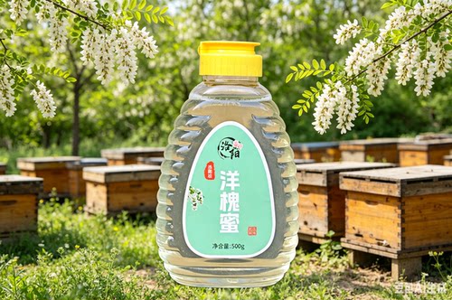 洋槐花蜂蜜纯正天然原生态成熟蜜未加工水白刺槐蜜洛阳特产挤压瓶
