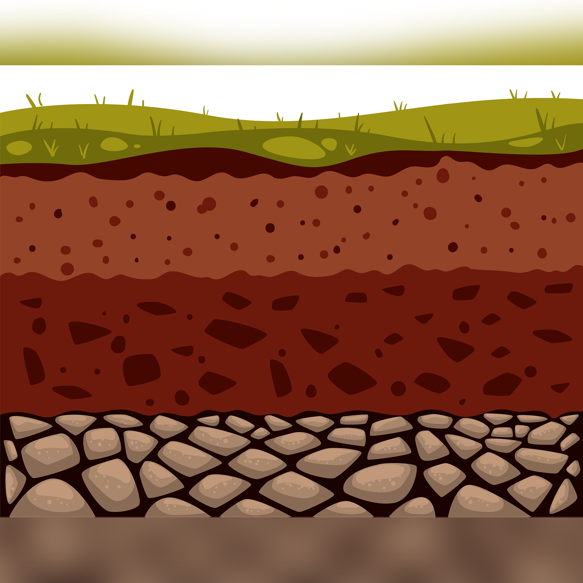 ai格式矢量素材土壤层地球地质地面地下土地背景概念插画