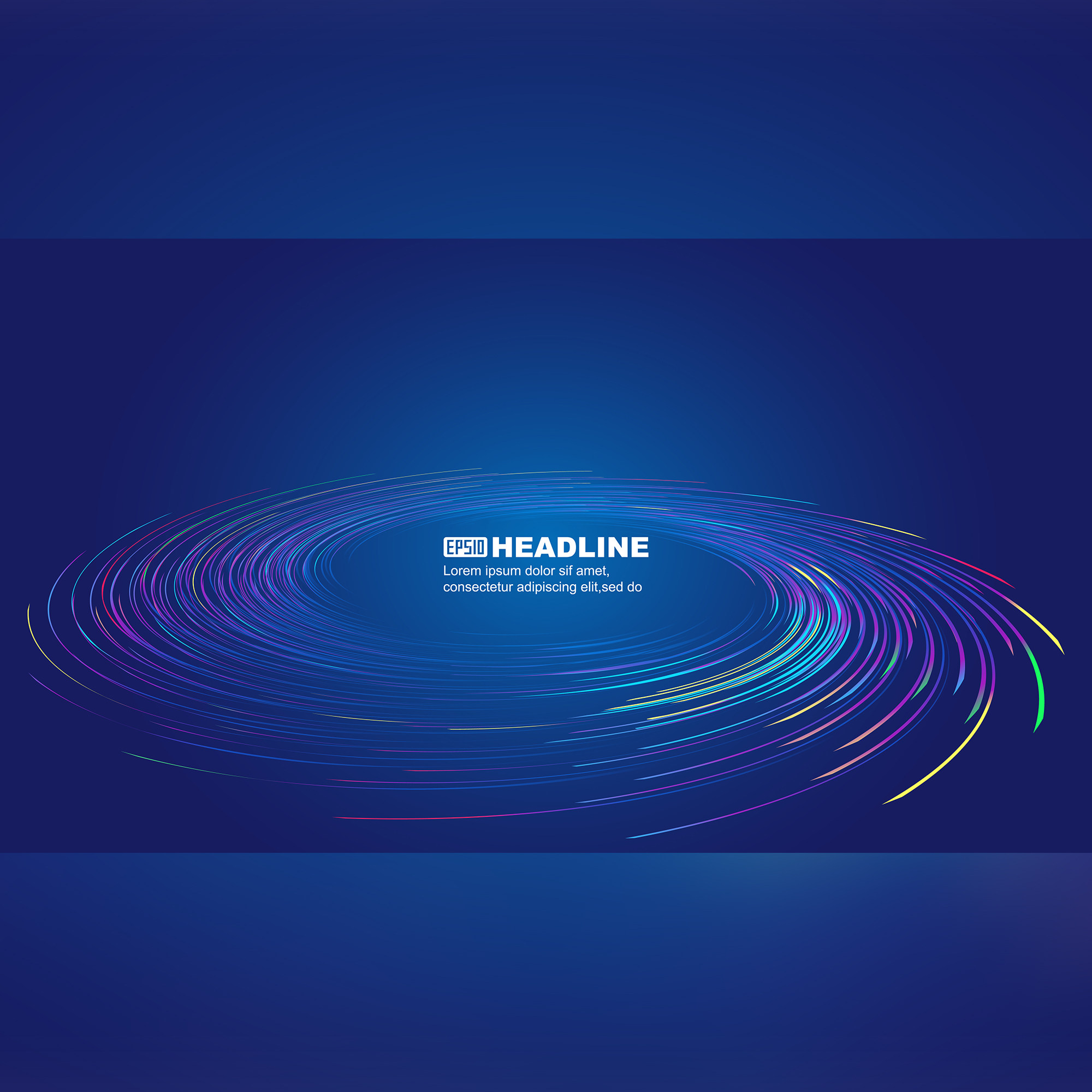 ai格式矢量素材未来科技彩色漩涡爆发发射线互联网技术大数据背景