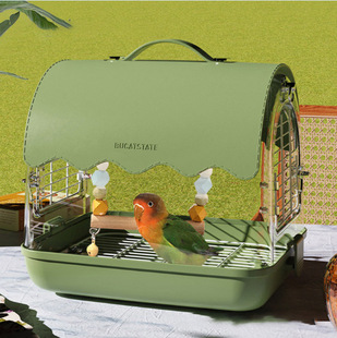 鸟笼鹦鹉外出笼亚克力户外观赏笼虎皮牡丹玄凤专用鸟笼子手提式笼