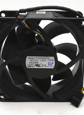 原装 Foxconn PVA092K12N -P02-BB 9038 9CM 12V 4线调速散热风扇