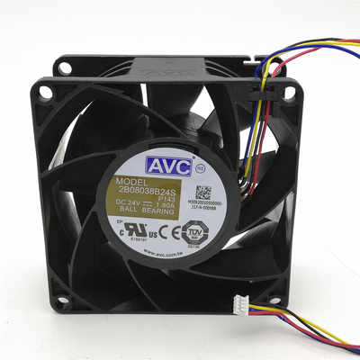 原装 AVC 2B08038B24S P143 8CM 8038 24V 1.80A 大风量 散热风扇