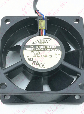 ADDA 6025 AD0612XB-A7BGL 12V 0.38A 4线 滚珠 服务器机箱风扇