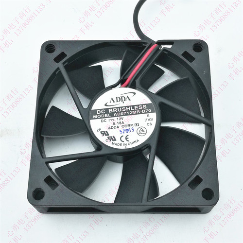 原装 ADDA AD0712MB-D70 12V 0.18A 7015 7cm 电源 设备散热风扇