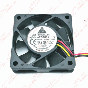 6015 12V CPU 台达 机箱散热风扇 3线 AFB0612HHB 6cm 原装 0.18A