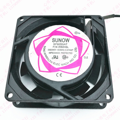 原装 SUNON SF8025AT 2082HSL AC220/240V 0.07A 2线 机柜 风扇