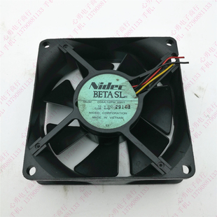 12PM 03H1 8025 NIDEC 3线静音散热风扇 8CM D08A 0.08A 原装 12V