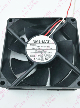 原装NMB 3110KL-05W-B89 8025 8cm 24V 0.23A 停转告警变频器风扇
