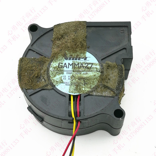 Nidec D06F-12SM 6CM 6025 12V 0.10A 静音3线涡轮鼓风机散热风扇