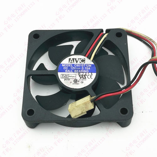 原装AVC C6010T12M 12V 0.15A 6010 6CM 3线 电脑机箱CPU散热风扇