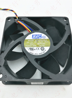 原装AVC DASD0825B2S 12V 1.2A 8025 8cm 4线 服务器机箱散热风扇