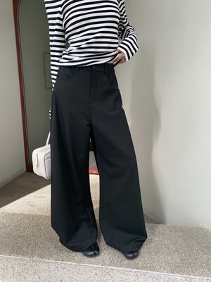 SIMNICE2025秋季新款韩版高腰显瘦阔腿休闲裤女休闲西裤P7089