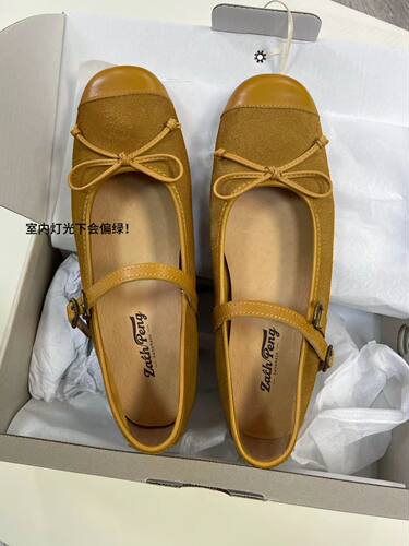 Zach Peng春季法式复古风蝴蝶结一字扣玛丽珍鞋女软底芭蕾舞单鞋