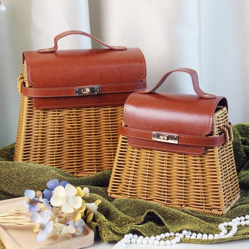 创意伴手礼复古藤编创意伴娘礼盒