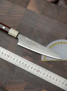 日本青森县 二唐刃物 sg2粉末钢150刃长多功能小刀沙铁仿象牙手柄