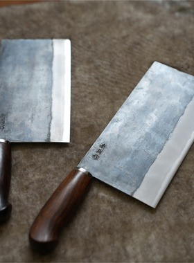 中式泛用厨刀新国锤打塑形两维渐薄不锈钢夹进口超级青纸HRC65~67