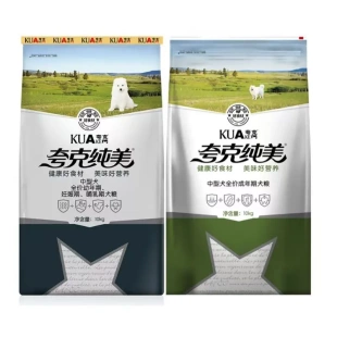 夸克纯美狗粮10kg20斤成犬粮幼犬粮中大型犬金毛德牧边牧宠物主粮