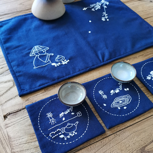 刺绣diy手工自绣初学者制作茶垫