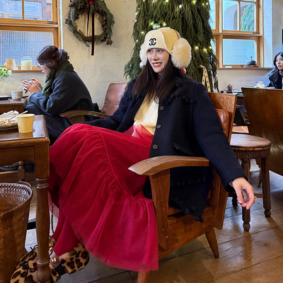 海蒂2024收官之作羊毛针织半身裙