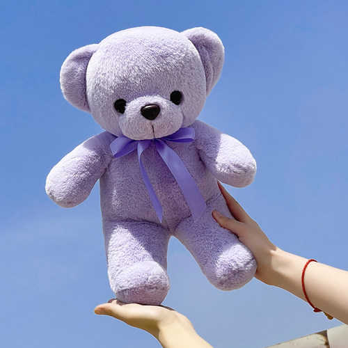 可爱毛绒玩具公仔玩偶七彩色小熊安抚儿童陪睡布娃娃男女生日礼物