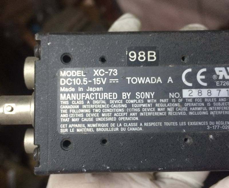 190-XC-73 二手索尼工业CCD相机
