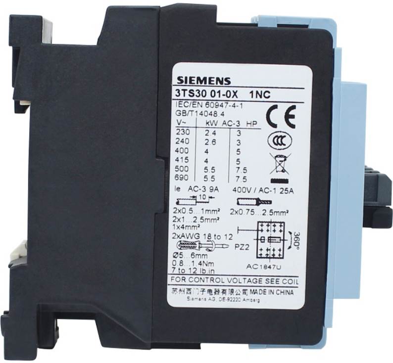 188-全新正品西门子 3TS3001E交流接触器 3TS30 01-0XM0 F0B0三开