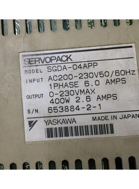 首单优惠-SGDA-04APP 安川伺服驱动器