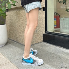 球鞋定制 Nike Court Royale泼墨黑白蓝毒液百搭休闲低帮男女板鞋