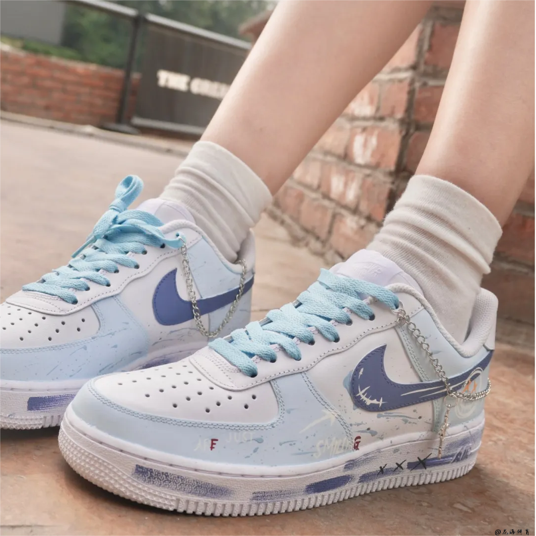 球鞋定制 Nike Air Force 1 空军一号涂鸦世界嘻哈低帮男女板鞋