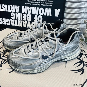球鞋定制 Nike Initiator 做旧银翼废土机能风复古低帮男女老爹鞋