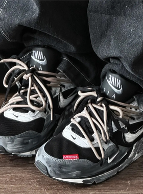 球鞋定制 Nike Air Max Correlate wake废土风涂鸦低帮男女跑步鞋