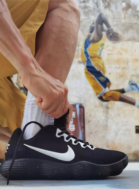 球鞋定制 Nike Hyperdunk 2017 黑白泼墨百搭减震男女低帮篮球鞋