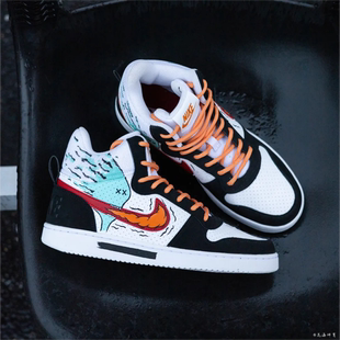 Court Nike Borough 美式 球鞋 街头涂鸦卡通嘻哈中帮男女板鞋 定制