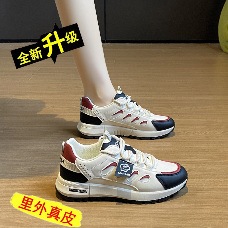 达芙尼断码特价爆款真皮小白鞋女