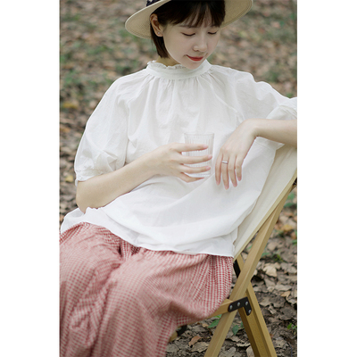 古苔日系复古短袖纯棉文艺百搭