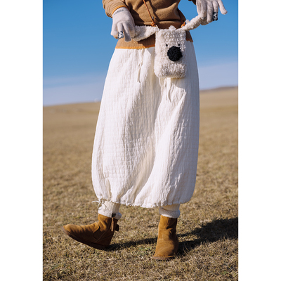 古苔老寒腿保暖夹棉日系半身裙女