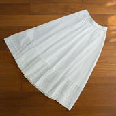 古苔「防透衬裙」夏季 日系叠穿100棉花边好穿裙子 基础百搭打底裙