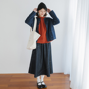 古苔「牛仔的自由」春日短外套 文艺宽松休闲藏肉小个子友好开衫