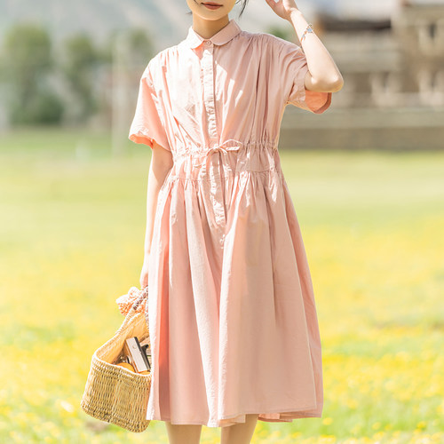 古苔版型超好显瘦显高收腰连衣裙