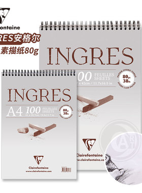 （ART）CF法国克莱方丹 INGRES Study 白色素描粉彩纸本80g 单本
